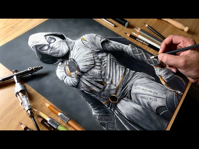 Drawing Moon Knight - Time-lapse | Artology