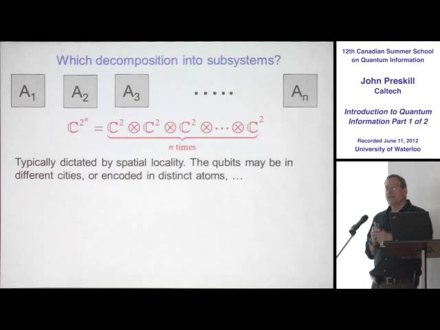 John Preskill - Introduction to Quantum Information (Part 1) - CSSQI 2012