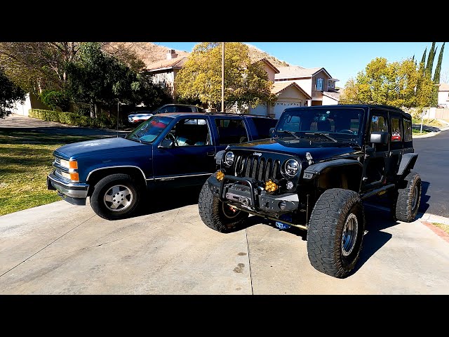 OBS Tahoe vs Jeep Wrangler?  NEW Project Clean Up Tips and first dirt