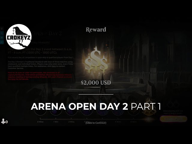 ARENA OPEN Day 2 Part 1 | MTG Arena 2000$ Standard Tournament | CROKEYZ MTG Arena