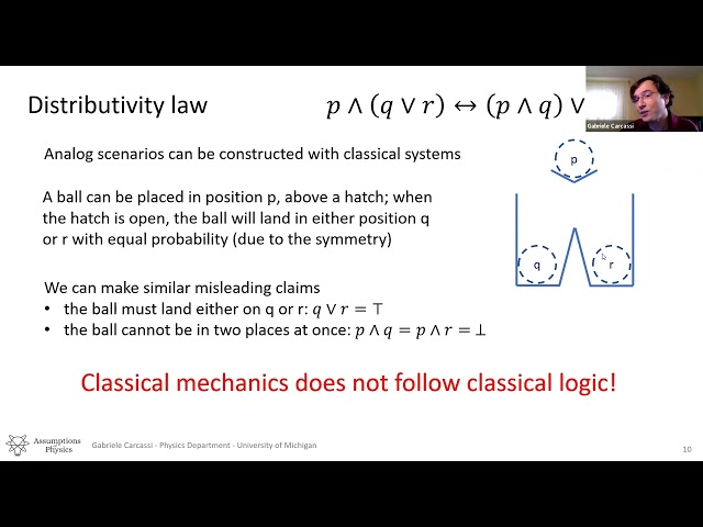 Gabriele Carcassi - "The Common Logical Structure of Classical and Quantum Mechanics ...