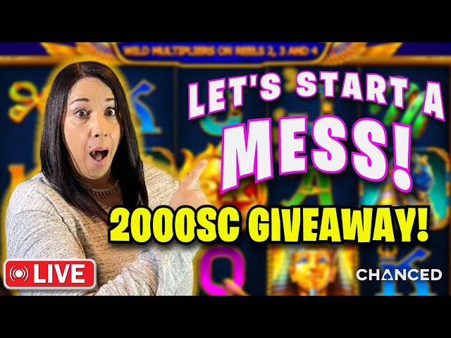 🔴🟣 2000SC GIVEAWAY! - LIVE SLOT PLAY on CHANCED Social Casino 🎰