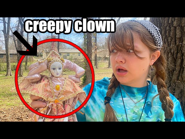 CREEPY CLOWN FOUND IN THE WOODS! GEOCACHING GONE WRONG!!