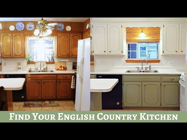 English Country Cottage Style Kitchen Renovation ~ Ordinary to Charming on a Budget!