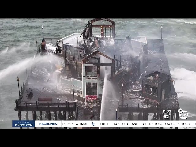 Oceanside Pier fire contained, cause of blaze under investigation