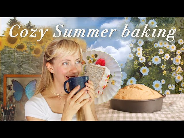 Cozy summer baking to pull myself out of a slump 🍰 A feel-good vlog (🦋 Wildflower Summer Ep. 3)
