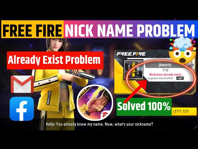 😥free fire new id nick name already exists problem | free fire nickname already exists problem 2024