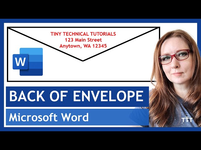 Print a Return Address on the Back Flap of an Envelope using Microsoft Word