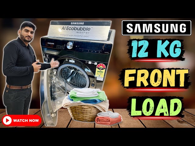 samsung 12kg ecobubble front load front load washing machine with ai control 2024 | WW12T504DAB/TL