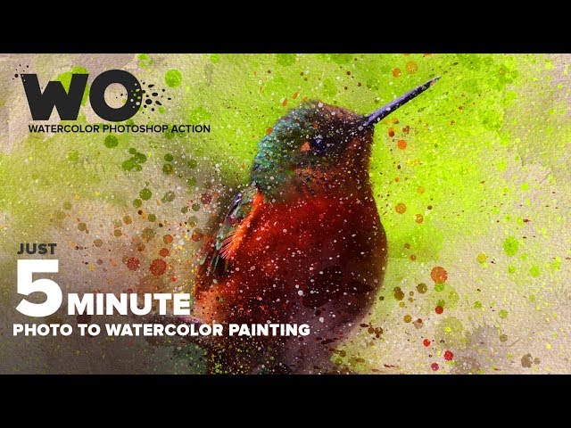 WO Watercolor Photoshop Action Tutorial