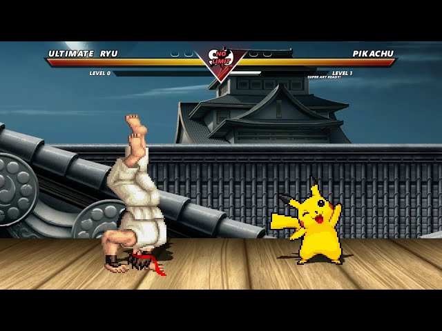 Ryu Vs Pikachu - Highest Level Incredible Epic Fight!