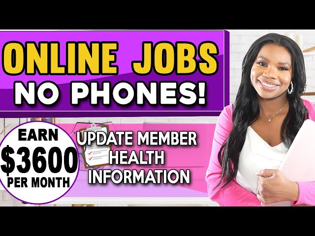 📵 High-Paying Work-From-Home Data Entry Job: Earn $3600/Month Updating Member Health Info!