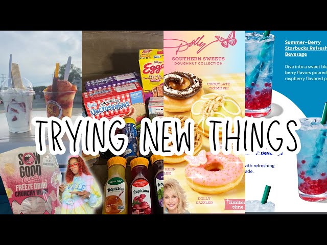 Vlog: Trying New Things | Grocery Haul | Banana Pudding Pie Donuts | *NEW* Starbucks Summer Drinks