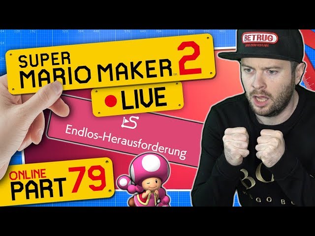🔴 SUPER MARIO MAKER 2 ONLINE 👷 #79: Toadette bricht Marios Endless (schwer) Rekord!