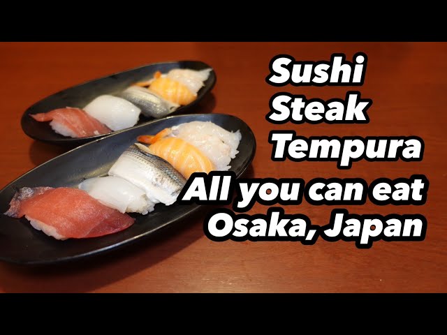 【Japan buffet】All-you-can-eat steak and sushi at Osaka's largest hotel buffet Osaka New Hankyu Hotel