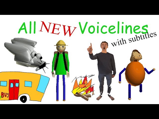All NEW Voicelines with Subtitles (v1.1) | Baldi's Basics - Field Trip Demo