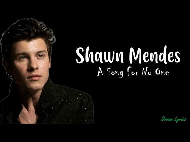 Shawn Mendes - A Song For No One (Lyrics Video) FULL HD