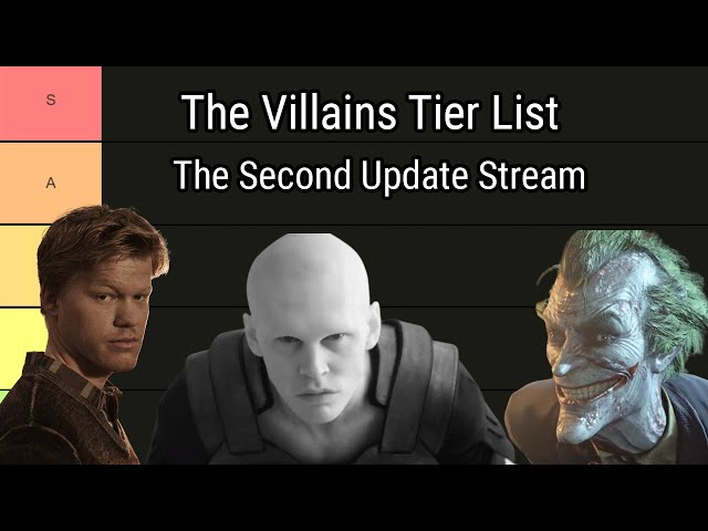 The Villains Tier List: The Second Update Stream