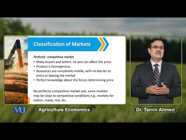 Classification of Markets | Agricultural Economics | ECO608_Topic097