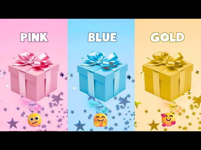 🤩Choose your gift🔥🎁, 3 gift box challenge, Pink Blue Gold #giftboxchallenge #giftbox #wouldyourather