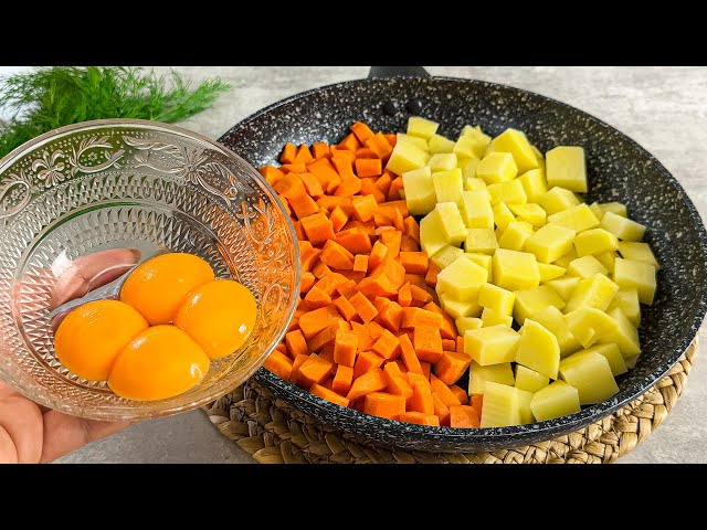 Just Add Eggs With Potatoes & Carrots/Its So Delicious/Simple Breakfast Recipe/Cheap & Tasty