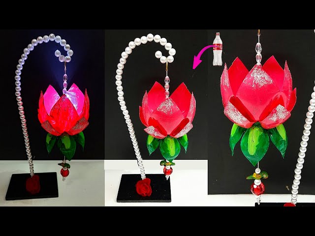 Best out of waste Showpiece/Tealight holder made from Plastic Bottle| DIY room decoration ideas