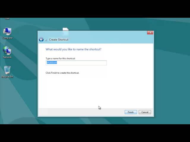 How to Create a Shut Down Shortcut in Windows 8