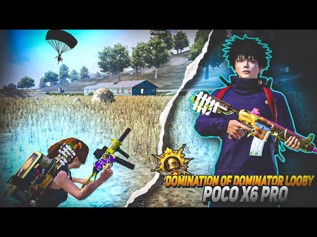 DOMINATING DOMINATION LOBBY 💥🔥- POCO X6 PRO💛 (SMOOTH + 90 FPS ) 3 FINGER GAMEPLAY BGMI TEST 2024.