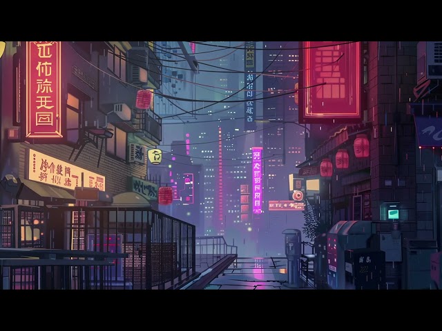 Lofi Rain 📻 Tokyo Rainy Night ~ lofi work / study / chill
