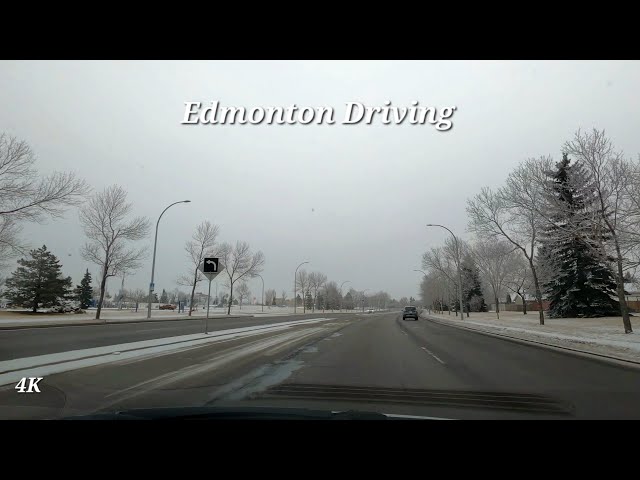 Winter Driving around Edmonton, AB, 🇨🇦 - January - 2024