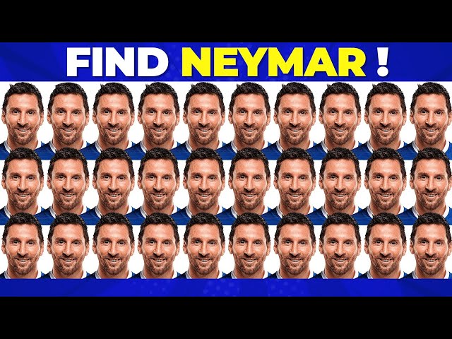 Neymar Quiz ~ Find Neymar Jr ? 🔎 Guess the player club ⚽ Find Ronaldo ? Messi ? Mbappe ?