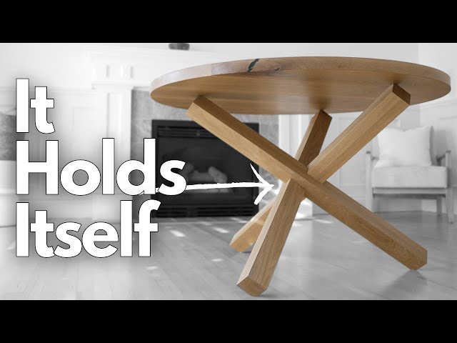 Simple Modern Dining Table That looks Complicated | YOU CAN BUILD | Plans Available