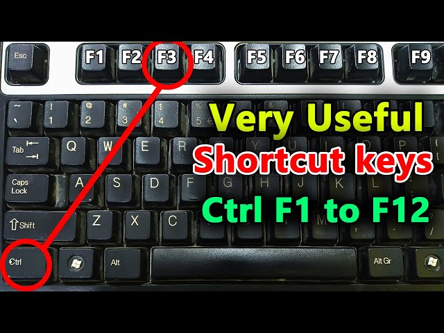 Ctrl F1 to Ctrl F12 Very Useful Shortcut Function Keys you Must Know If You Use Computer