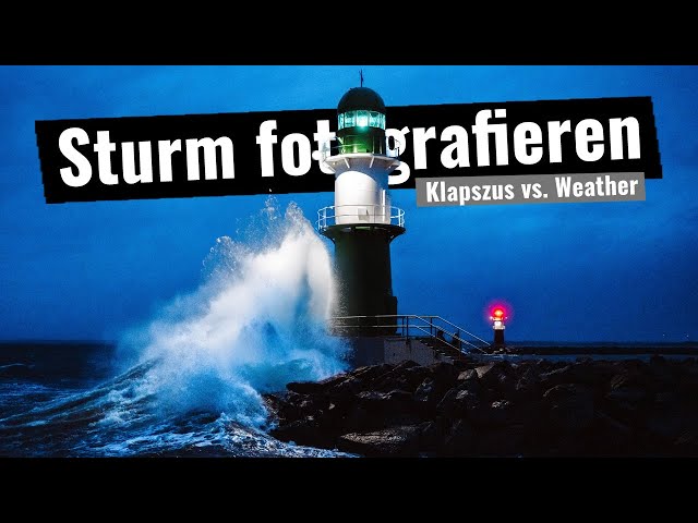 Sturm in Warnemünde fotografieren 𑗅 Klapszus vs. Wild Weather 🤪