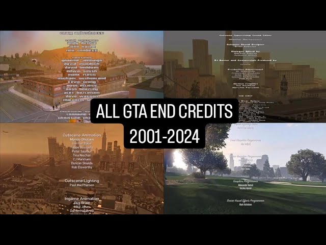 All GTA End Credits (2001-2023) from GTA III to V) HD