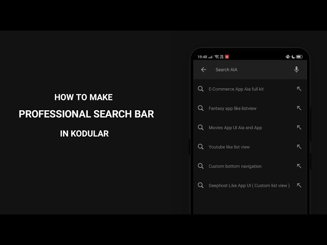 How to create search option in your app in kodular, thunkable etc