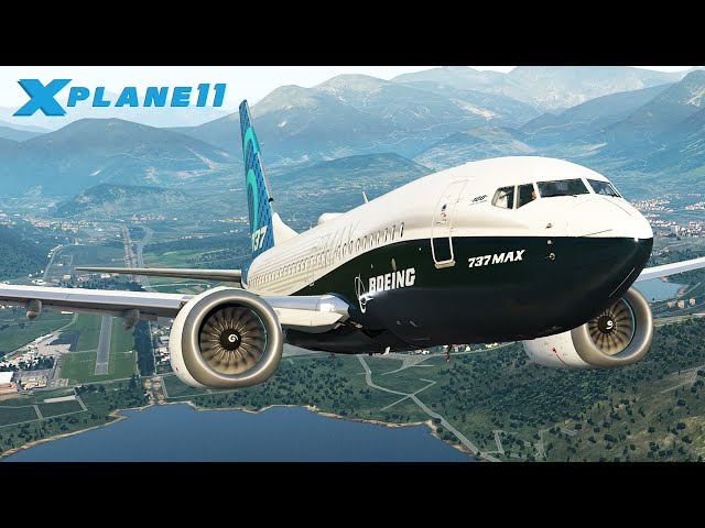 X-Plane 11 | Boeing 737 MAX | Cold Start & Takeoff From Lugano Airport
