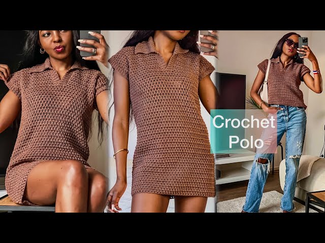 How To Crochet A Polo Shirt/ Dress/ Top With Collar (UNISEX) #crochet #diy  #howtocrochet
