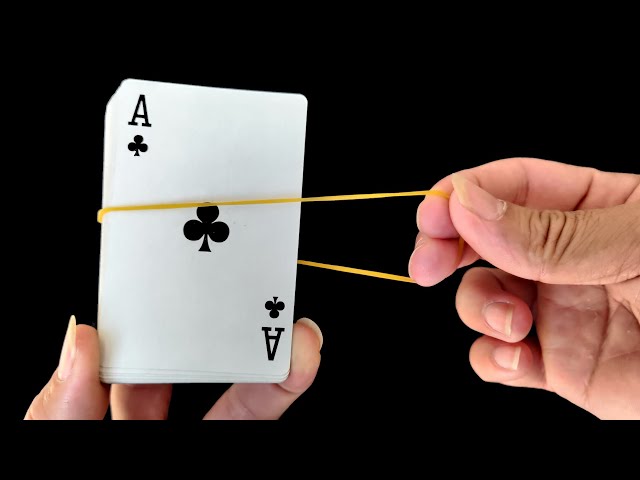Rubber Band Through Cards - Magic Tutorial