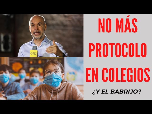Larreta anunció fin de protocolos en colegios de CABA - ¿Y el barbijo?