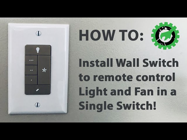 Install separate fan and light controls with a single switch. Perfect for those without attic access