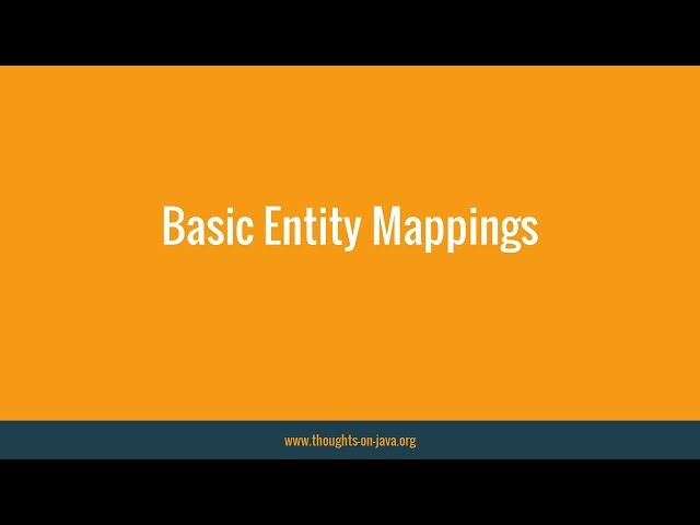 Example Lecture: Basic Entity Mappings (JPA for Beginners)