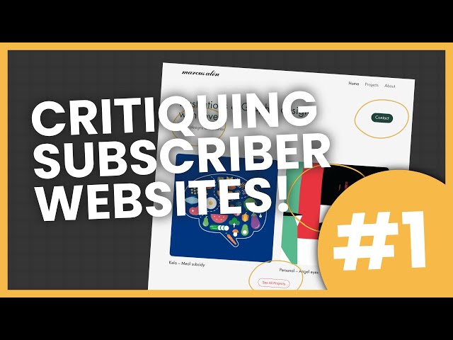 Critiquing Subscriber Websites! Ep. 1