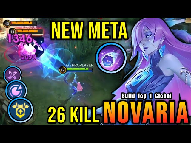 26 Kills!! Novaria New META with Assassin Emblem!! - Build Top 1 Global Novaria ~ MLBB