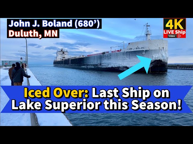 ⚓️Iced Over: Last Ship on Lake Superior this Season!