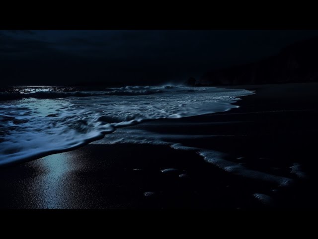 Calming Ocean Waves for Restful Sleep | Dark Screen Ambiance | Ocean Waves for Deep Rest