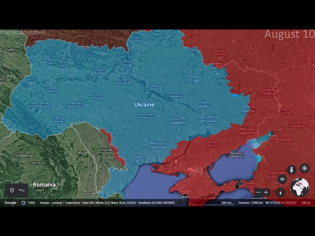 Russo-Ukrainian War: Months 4-6 Mapped using Google Earth