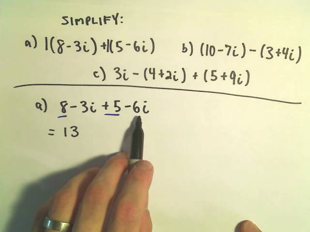 Adding and Subtracting Complex (Imaginary) Numbers