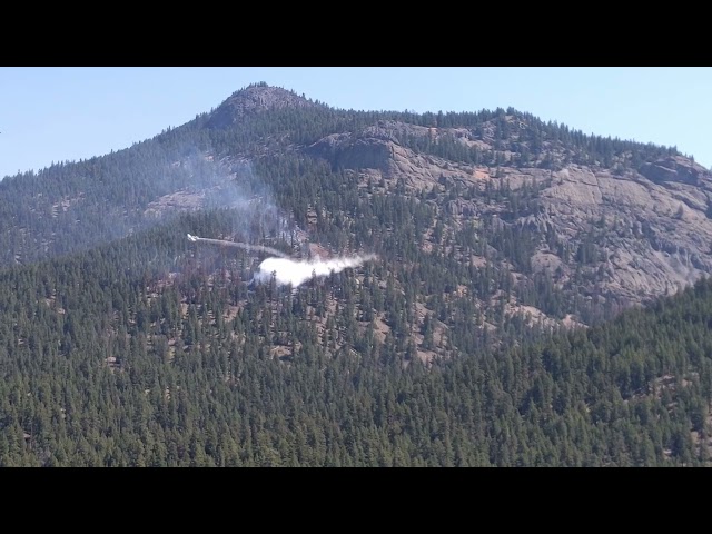 Kamloops Area Watching Creek Forest Fire Water Bombing, July 31, 2022