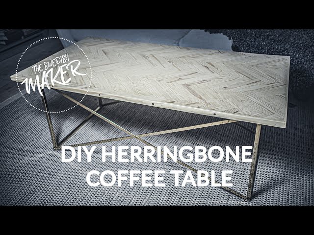 DIY Herringbone Coffee Table